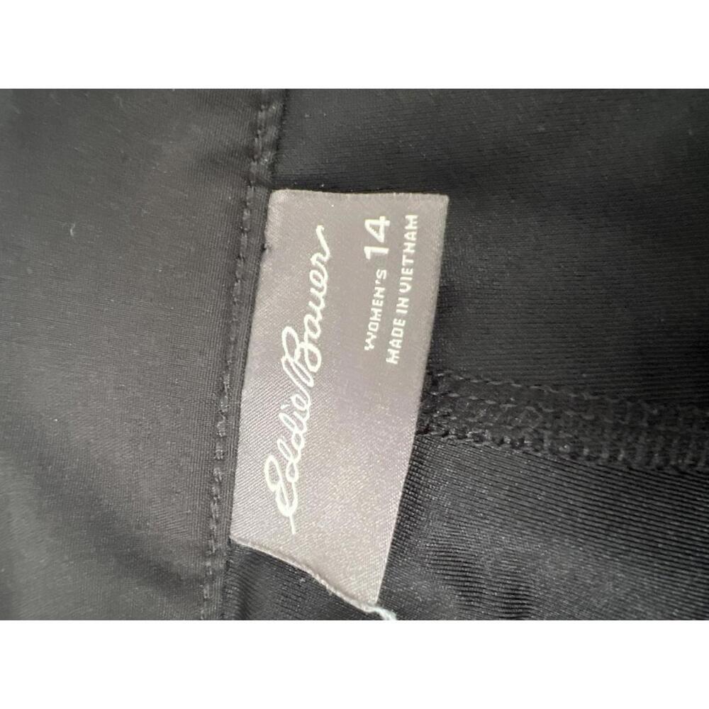 Eddie Bauer Women’s Skort / Skirt Size 14 Black Compression Shorts Activewear - Picture 2 of 7